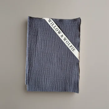 Hydrofiele zwachteldoek 120x120 - Midnight Grey