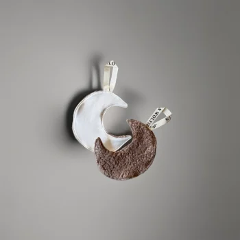 Tutdoek speenkoord Maan - Taupe-creme