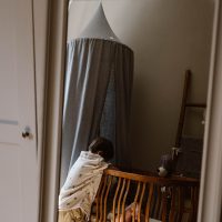 Klamboe linnen 245cm - Midnight grey