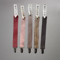 Speenkoord leer - Old Pink