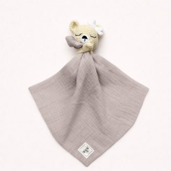 Tutdoek beertje met strik beige