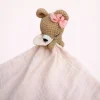 Gehaakt beertje met tutdoekje babyroze