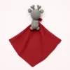 Gehaakt hertje met muslin tutdoekje roestrood beige