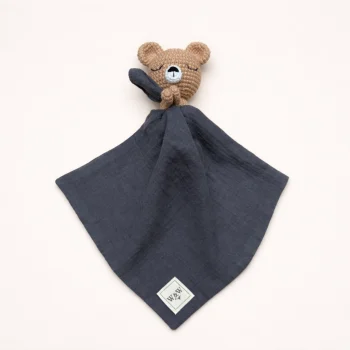 Tutdoek gehaakt beertje grijs